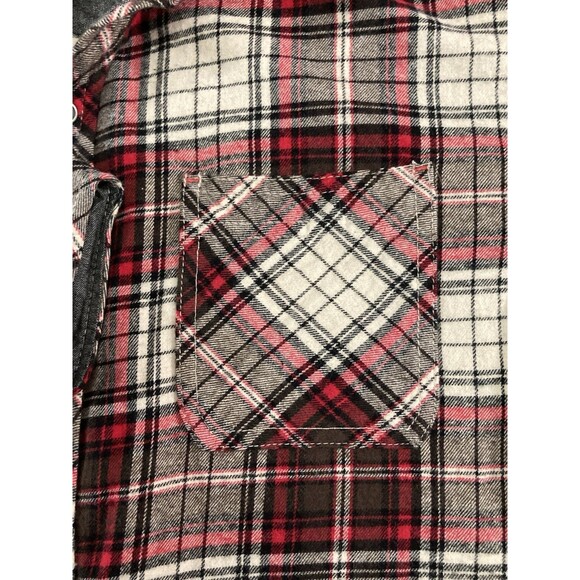 Paper Denim & Cloth Men’s XL Red Plaid Flannel Shirt Button Up Casual - Picture 4 of 9